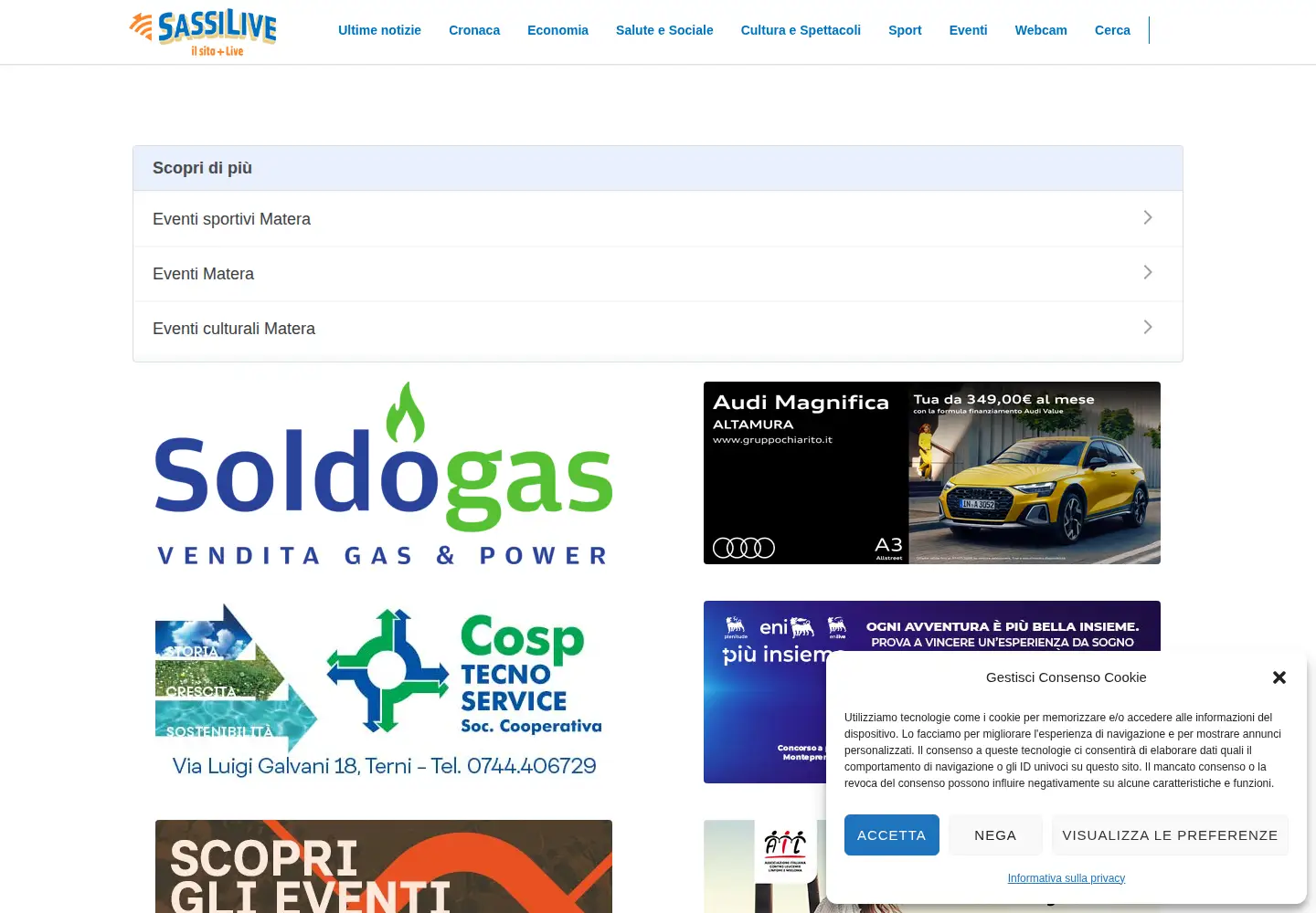 Screenshot of sassilive.it