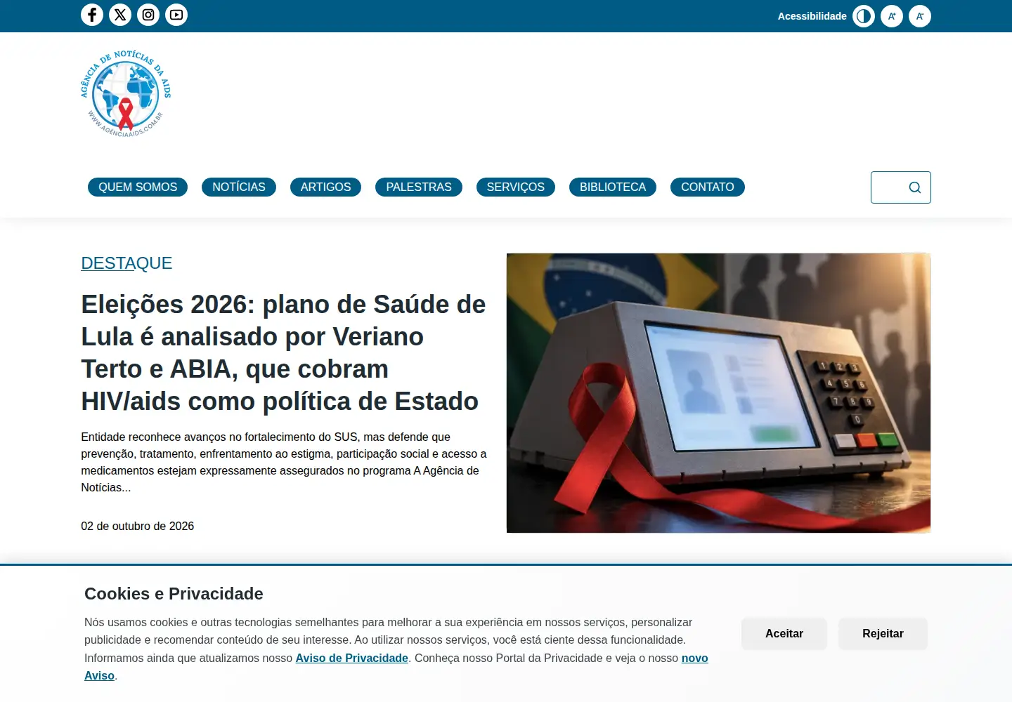 Screenshot of agenciaaids.com.br