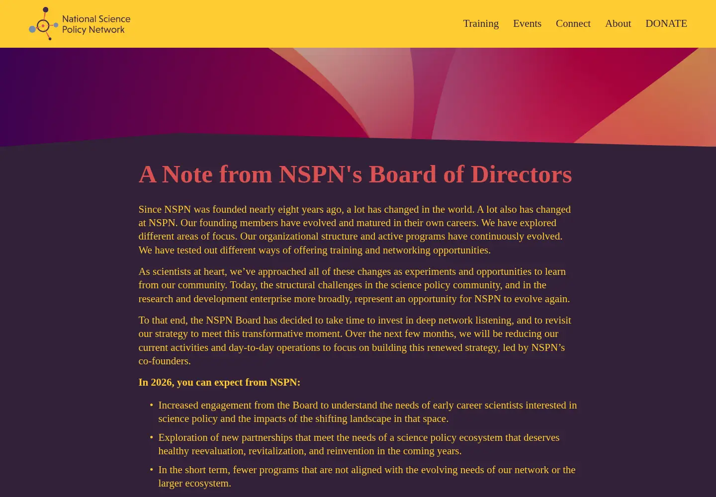 Screenshot of scipolnetwork.org