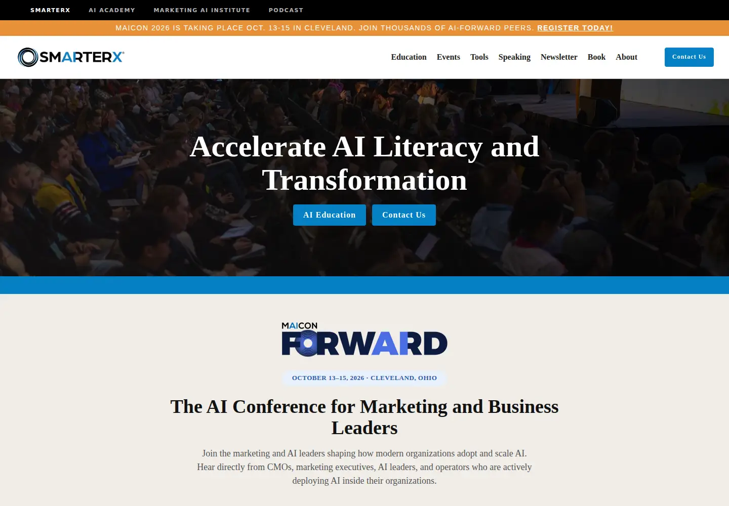 Screenshot of smarterx.ai
