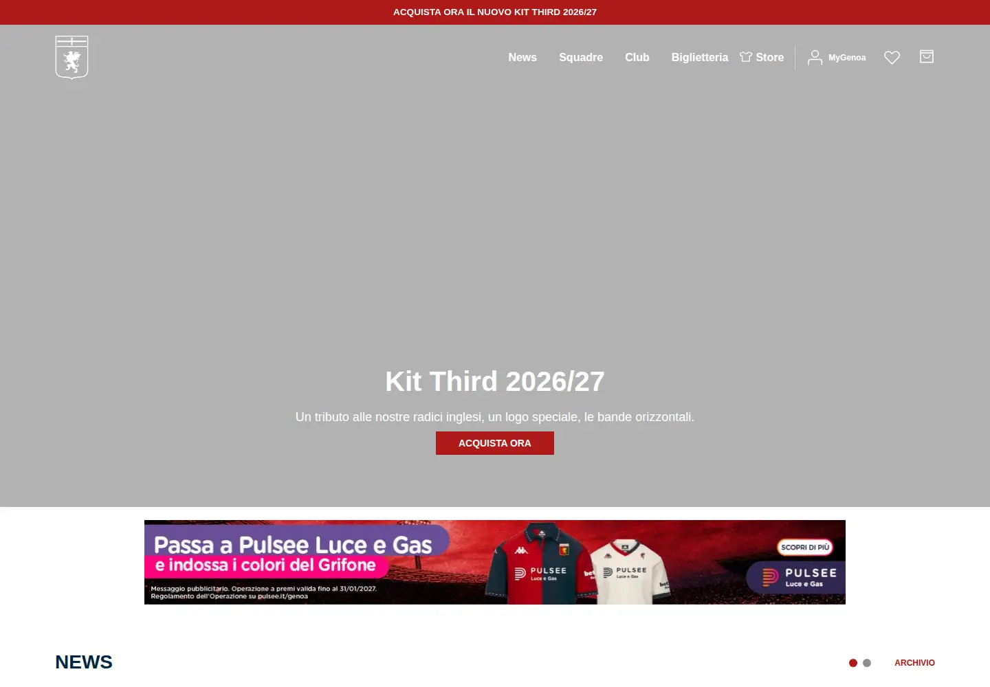 Screenshot of genoacfc.it