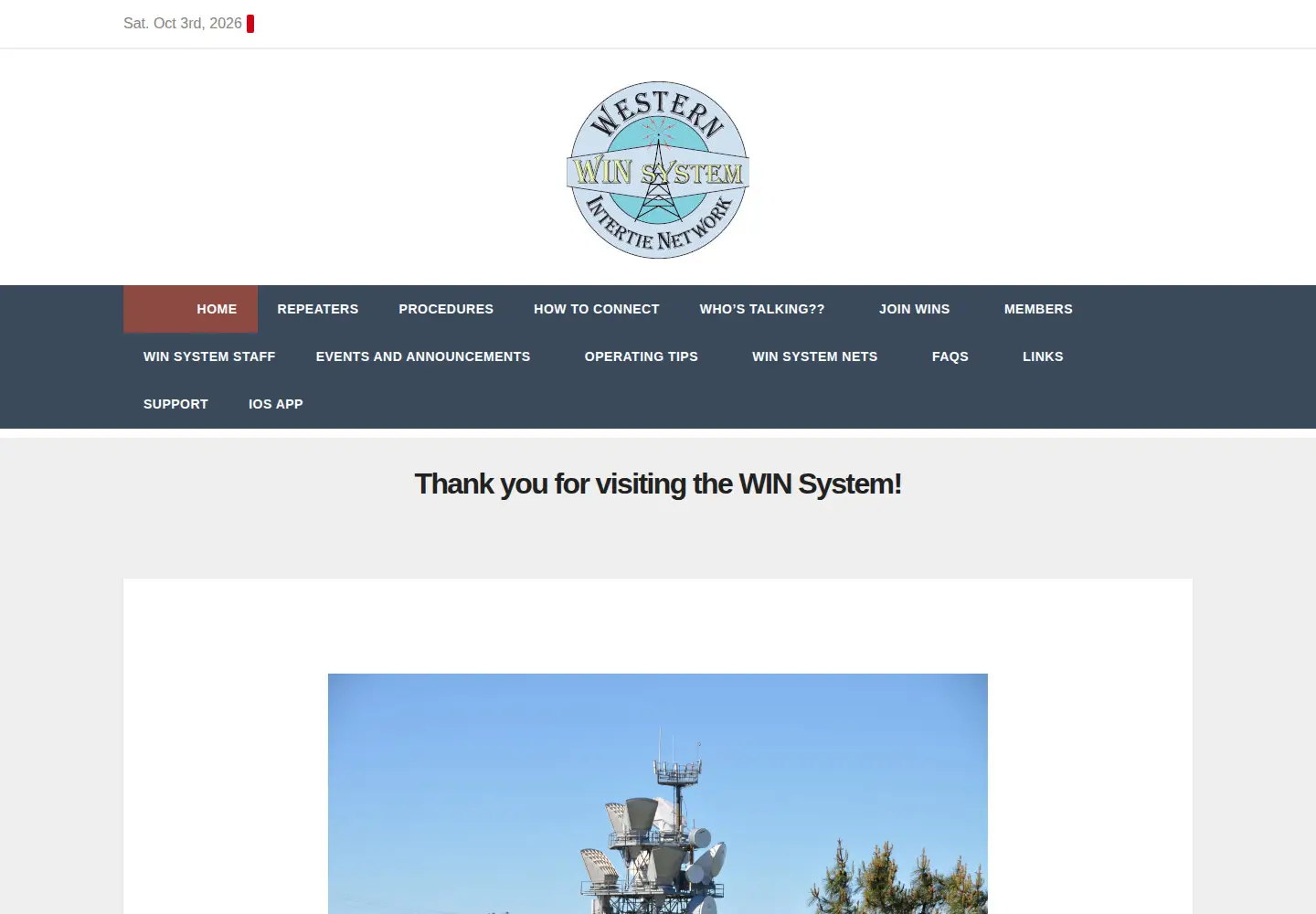 Captured homepage of winsystem.org in the current scan