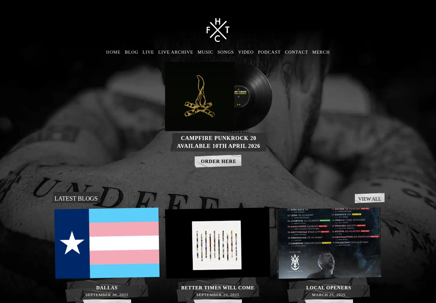 Screenshot of frank-turner.com