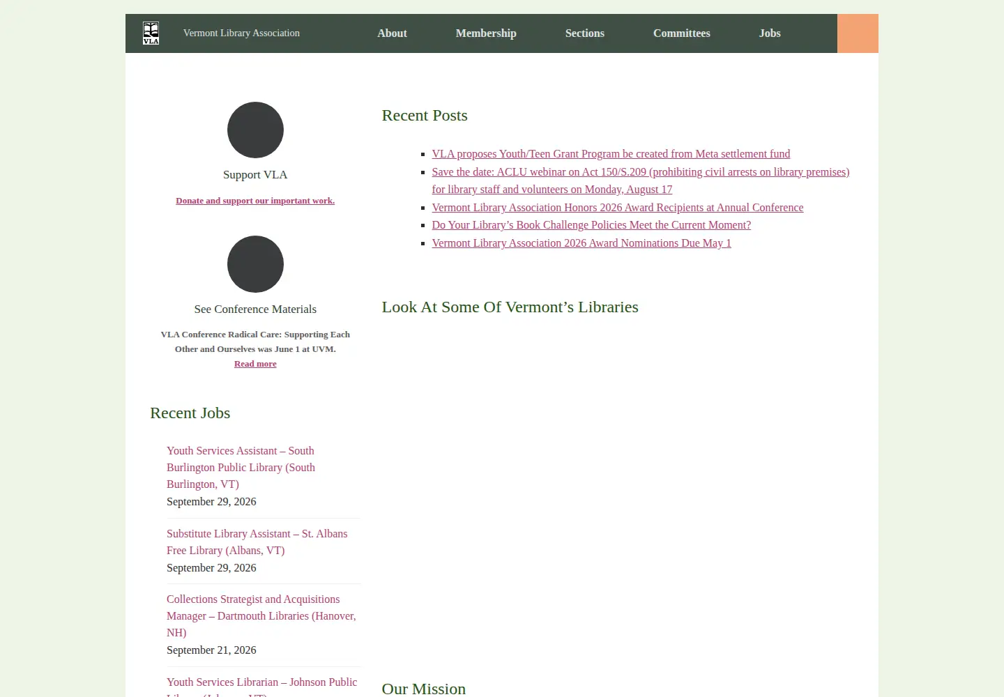 Screenshot of vermontlibraries.org