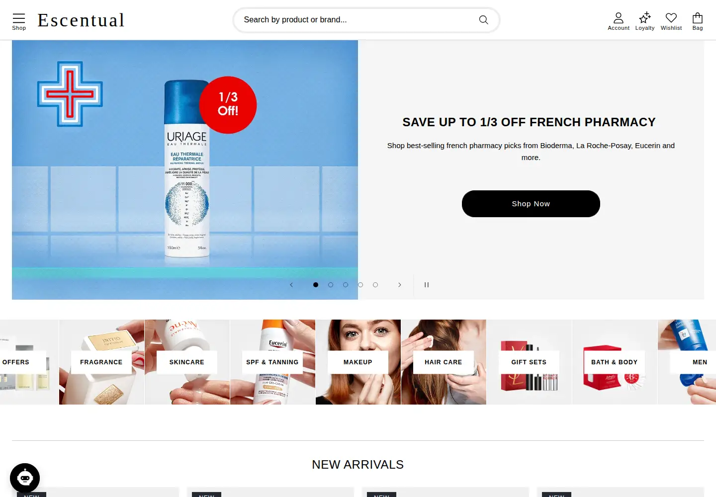 Screenshot of escentual.com