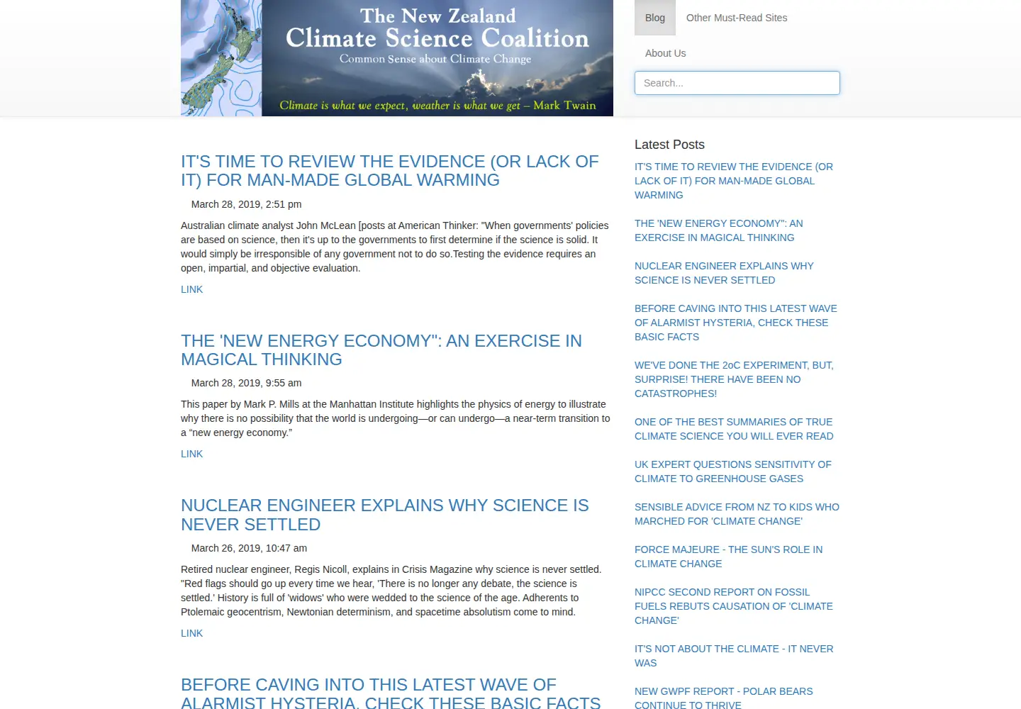 Screenshot of climatescience.org.nz