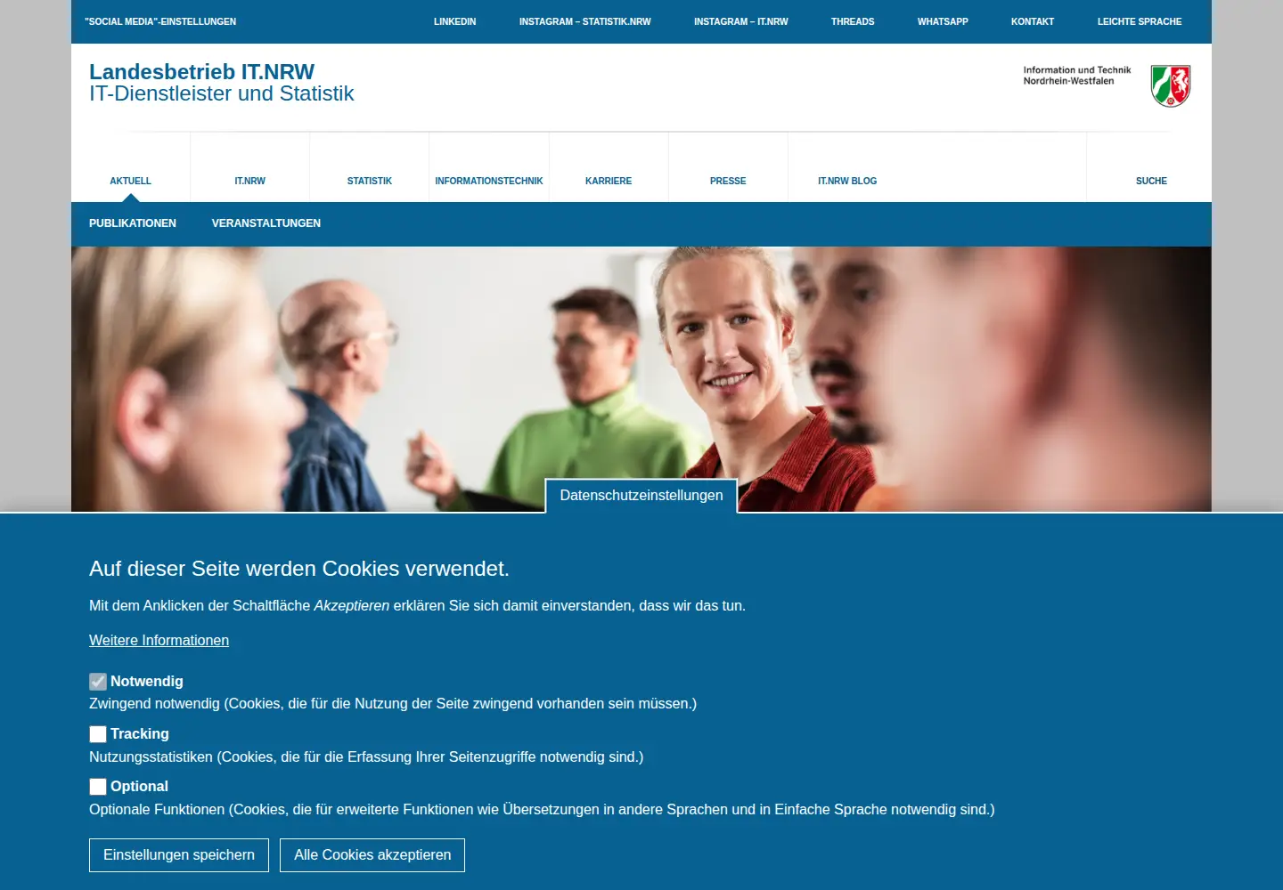 Screenshot of it.nrw