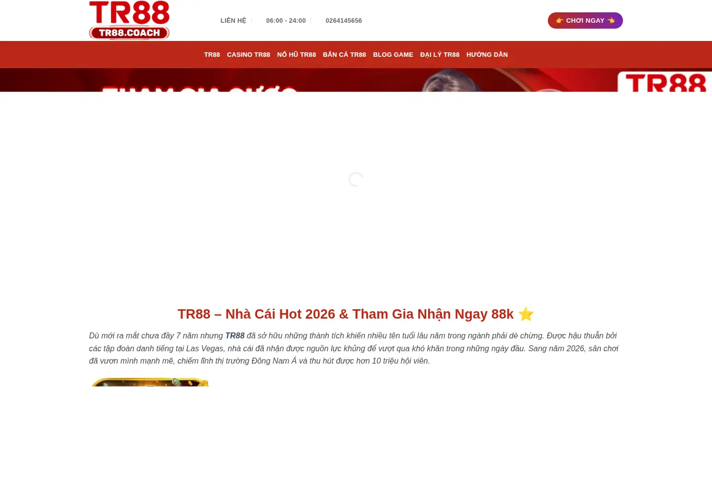 Screenshot of tr88.coach