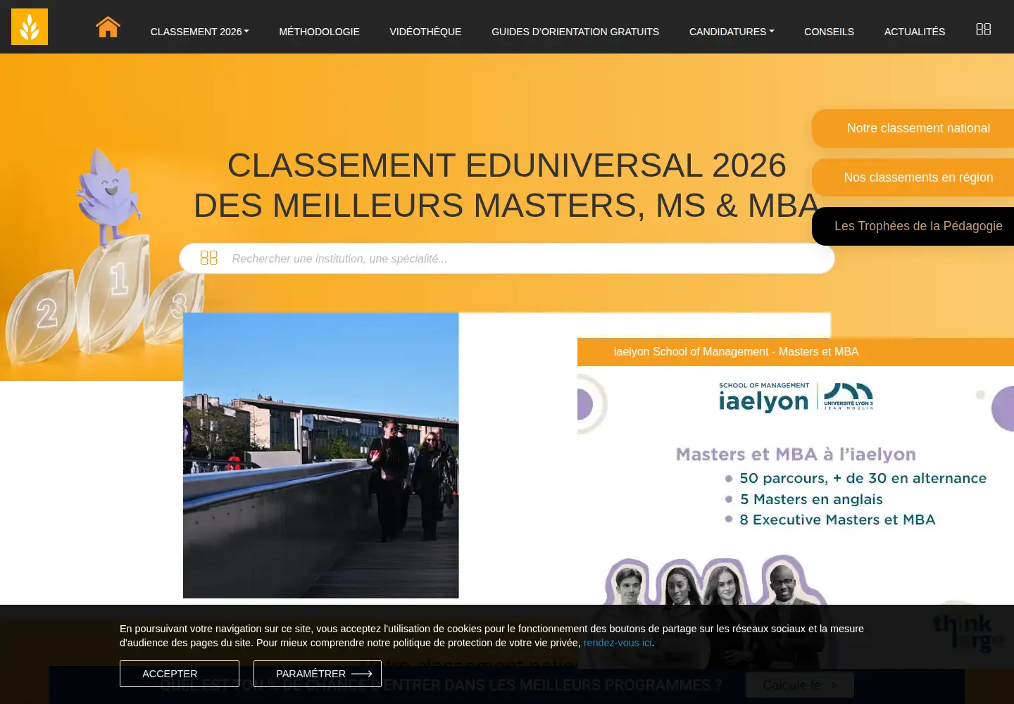 Captured homepage of meilleurs-masters.com in the current scan