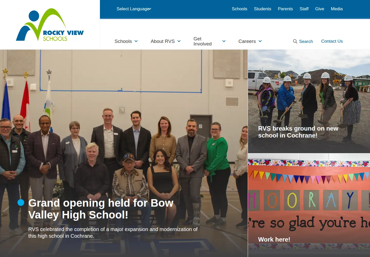 Screenshot of rockyview.ab.ca