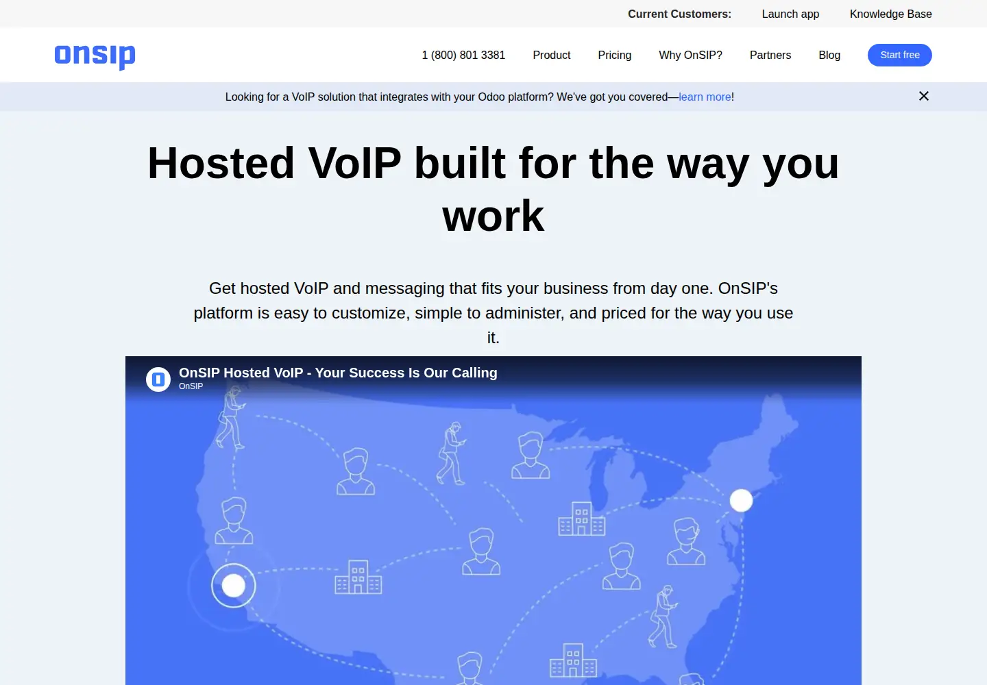 Screenshot of onsip.com