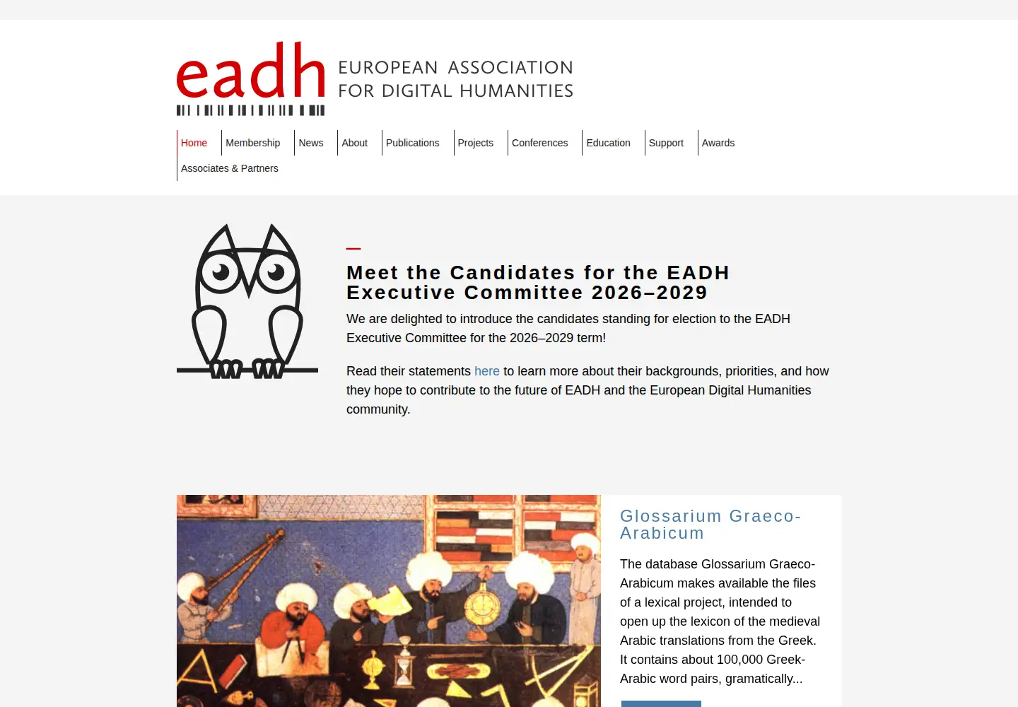 Captured homepage of eadh.org in the current scan
