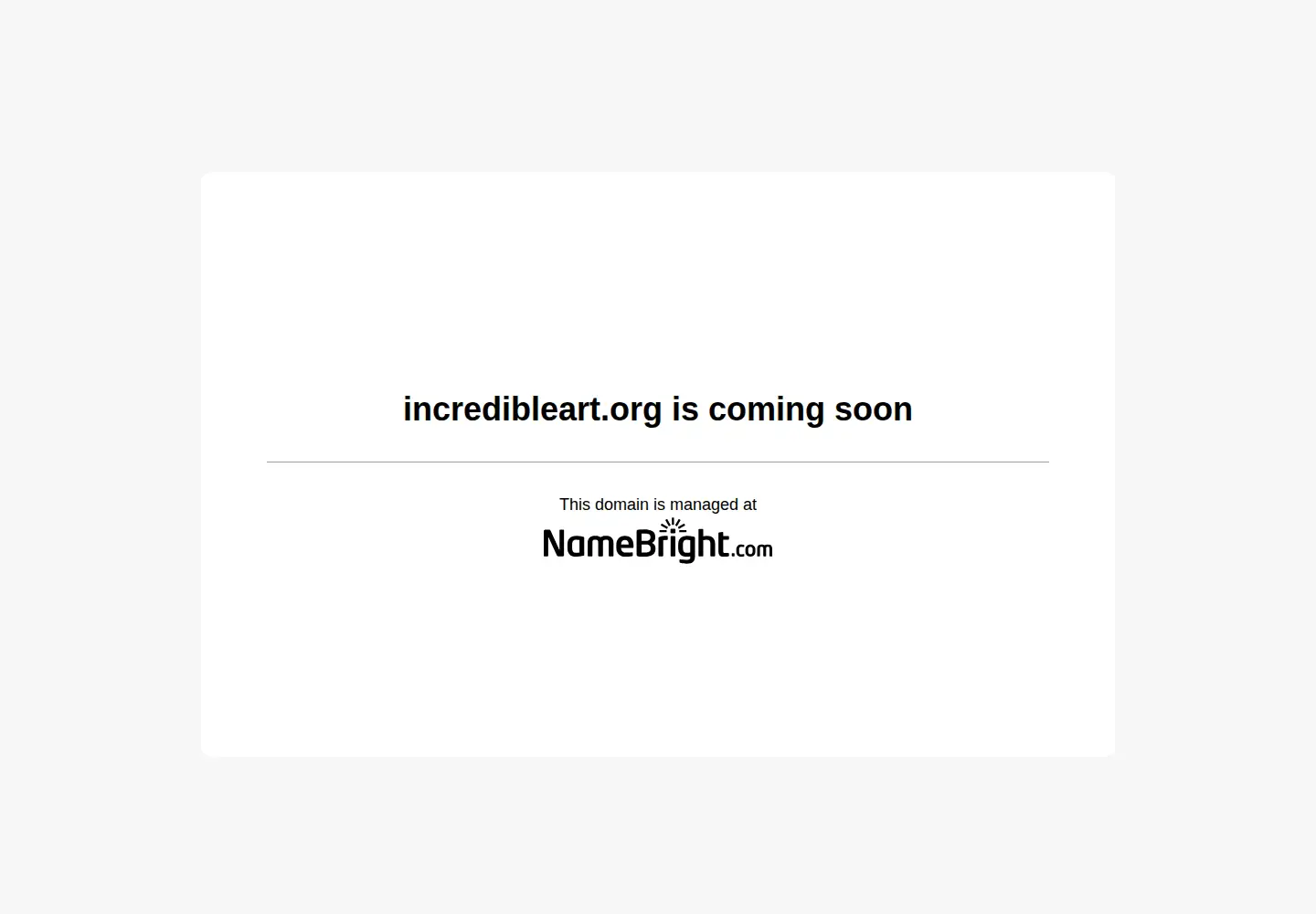 Captured homepage of incredibleart.org in the current scan