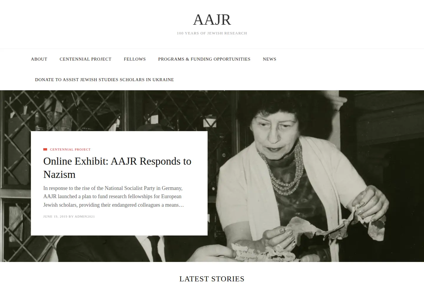 Screenshot of aajr.org