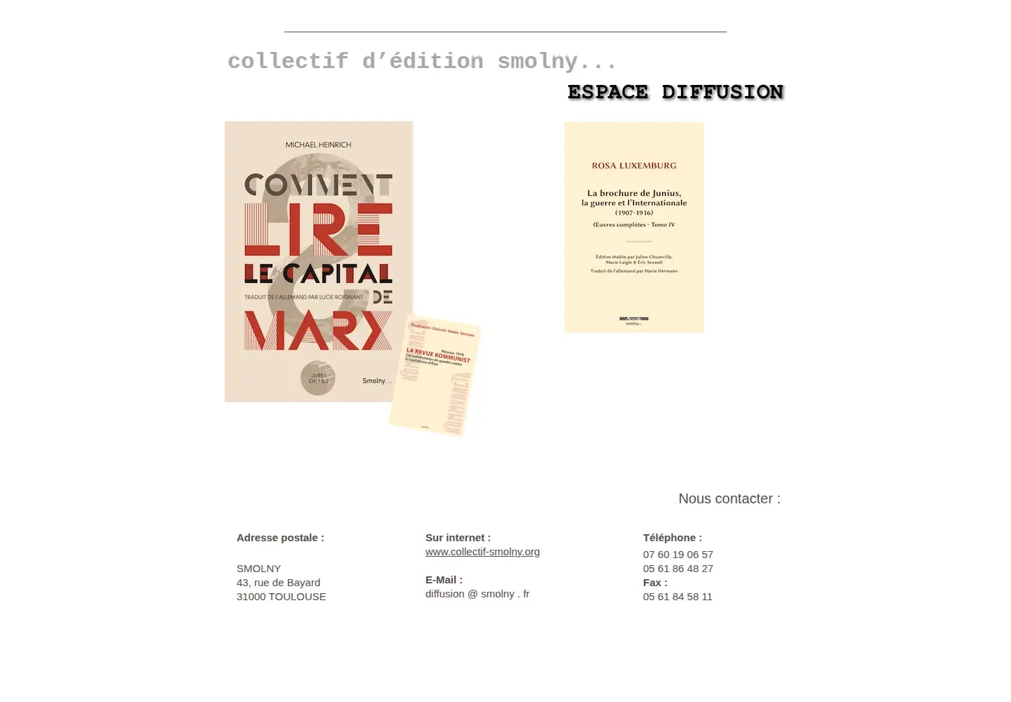 Captured homepage of collectif-smolny.org in the current scan