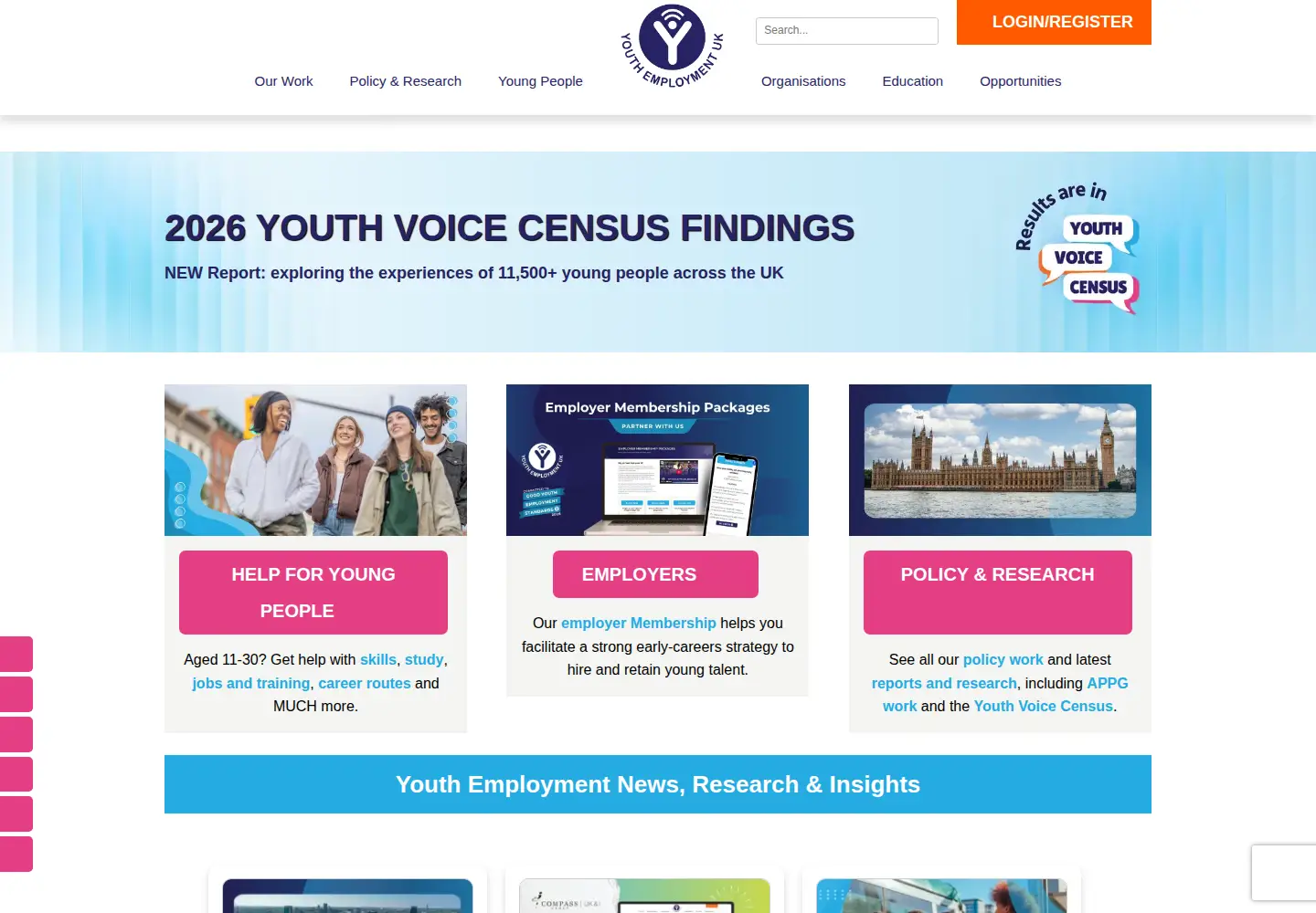 Screenshot of youthemployment.org.uk