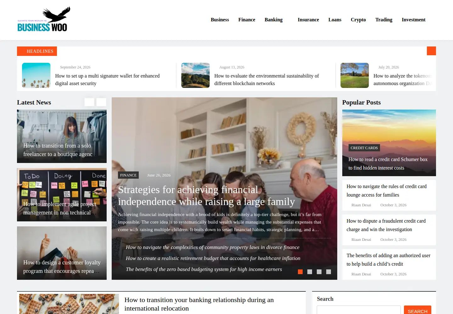 Screenshot of businesswoo.com