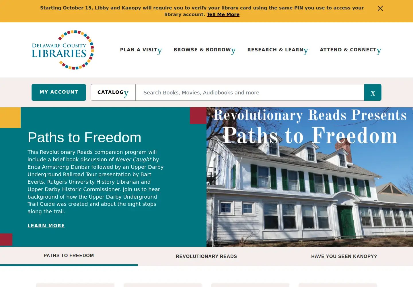 Screenshot of delcolibraries.org