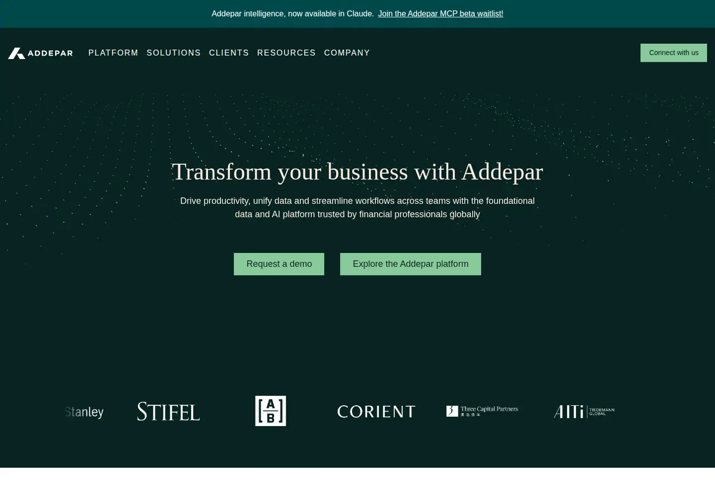 Screenshot of addepar.com