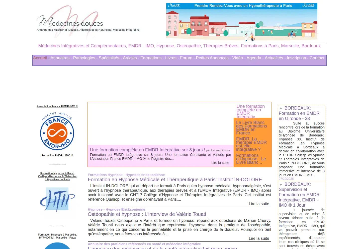 Screenshot of medecines-douces.com