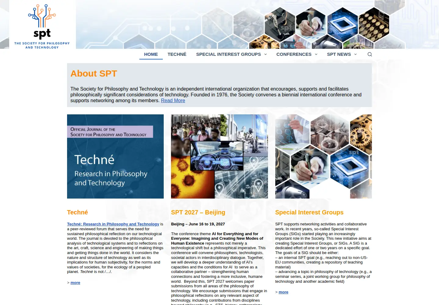 Screenshot of spt.org