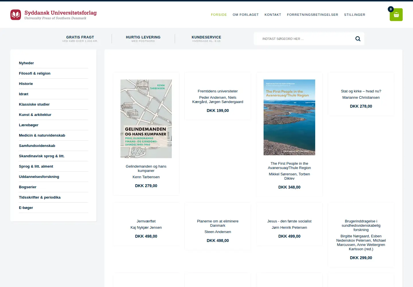 Screenshot of universitypress.dk