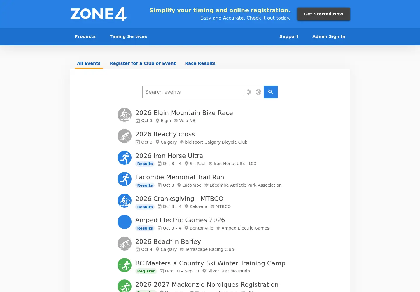 Screenshot of zone4.ca