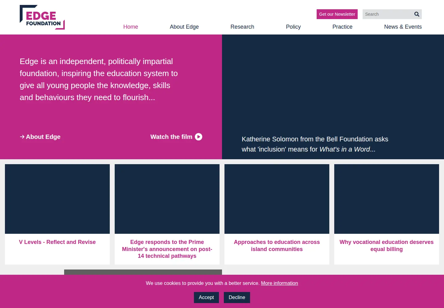 Screenshot of edge.co.uk