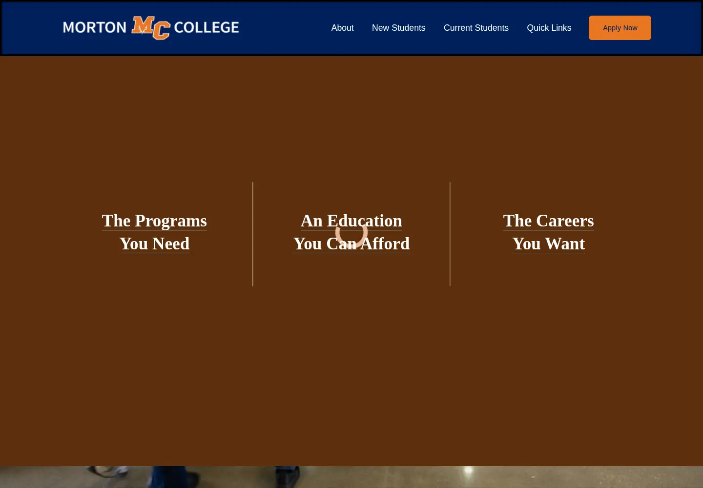 Screenshot of morton.edu