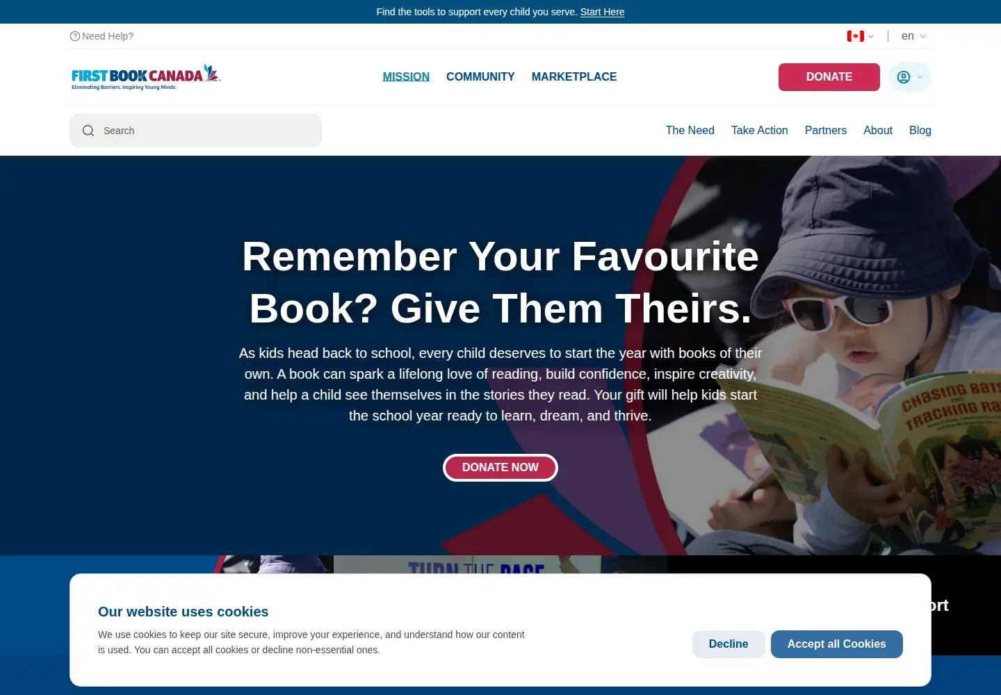 Screenshot of firstbook.org