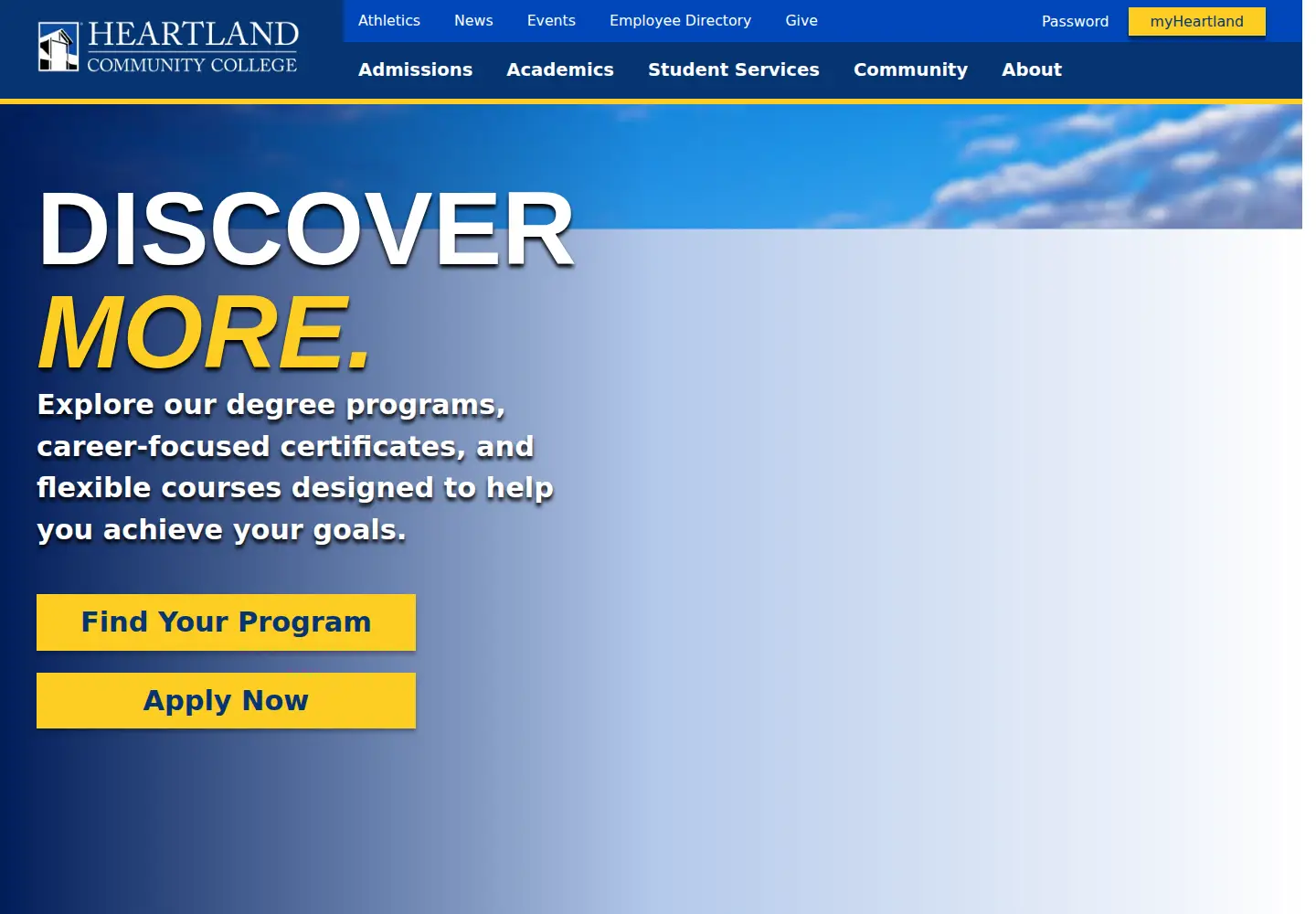 Screenshot of heartland.edu