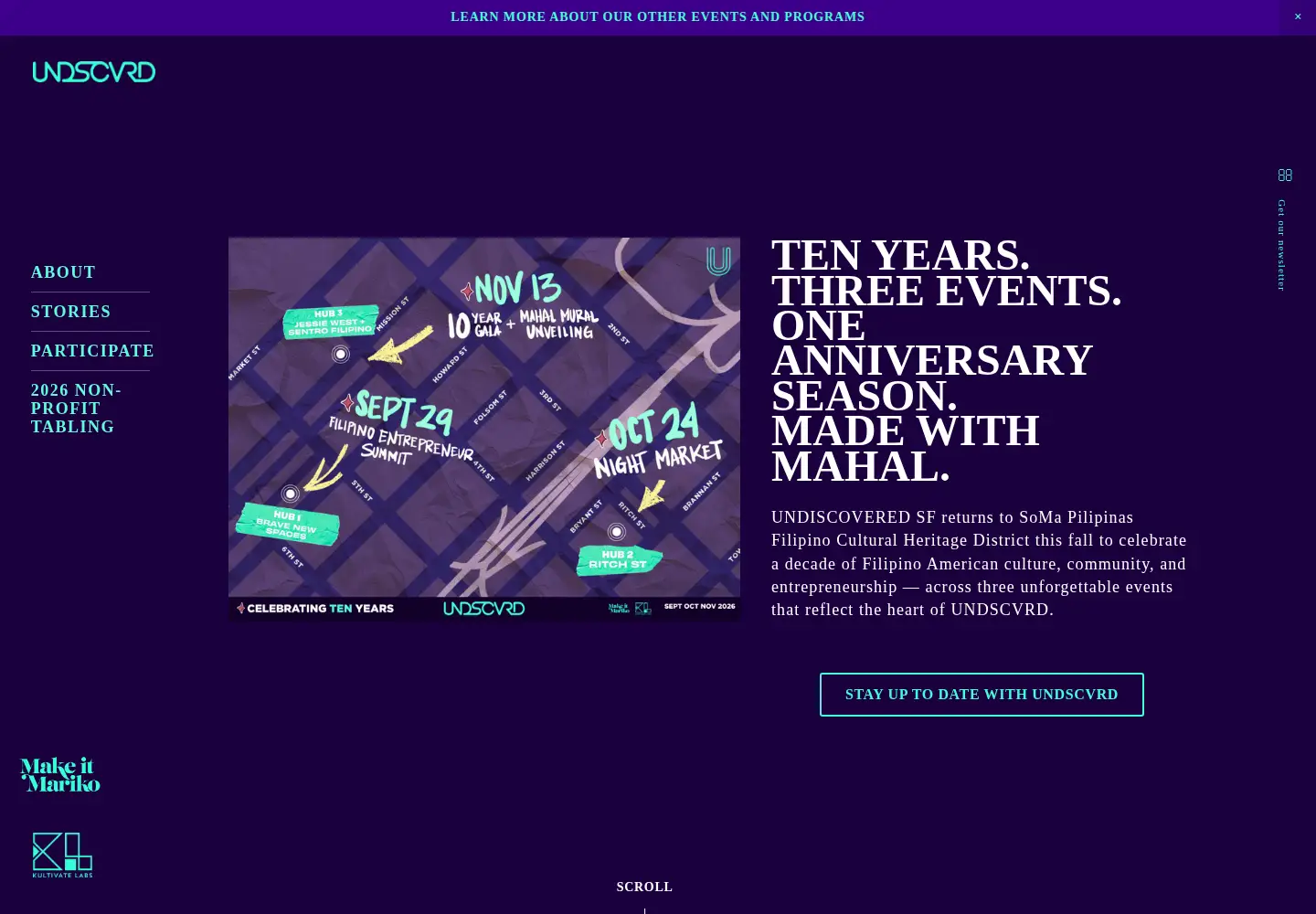 Screenshot of undiscoveredsf.com