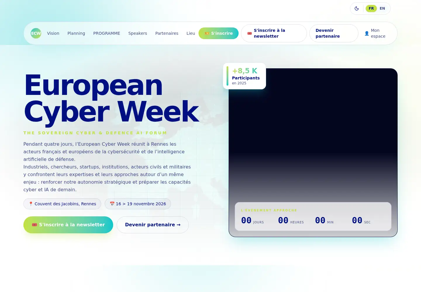 Screenshot of european-cyber-week.eu