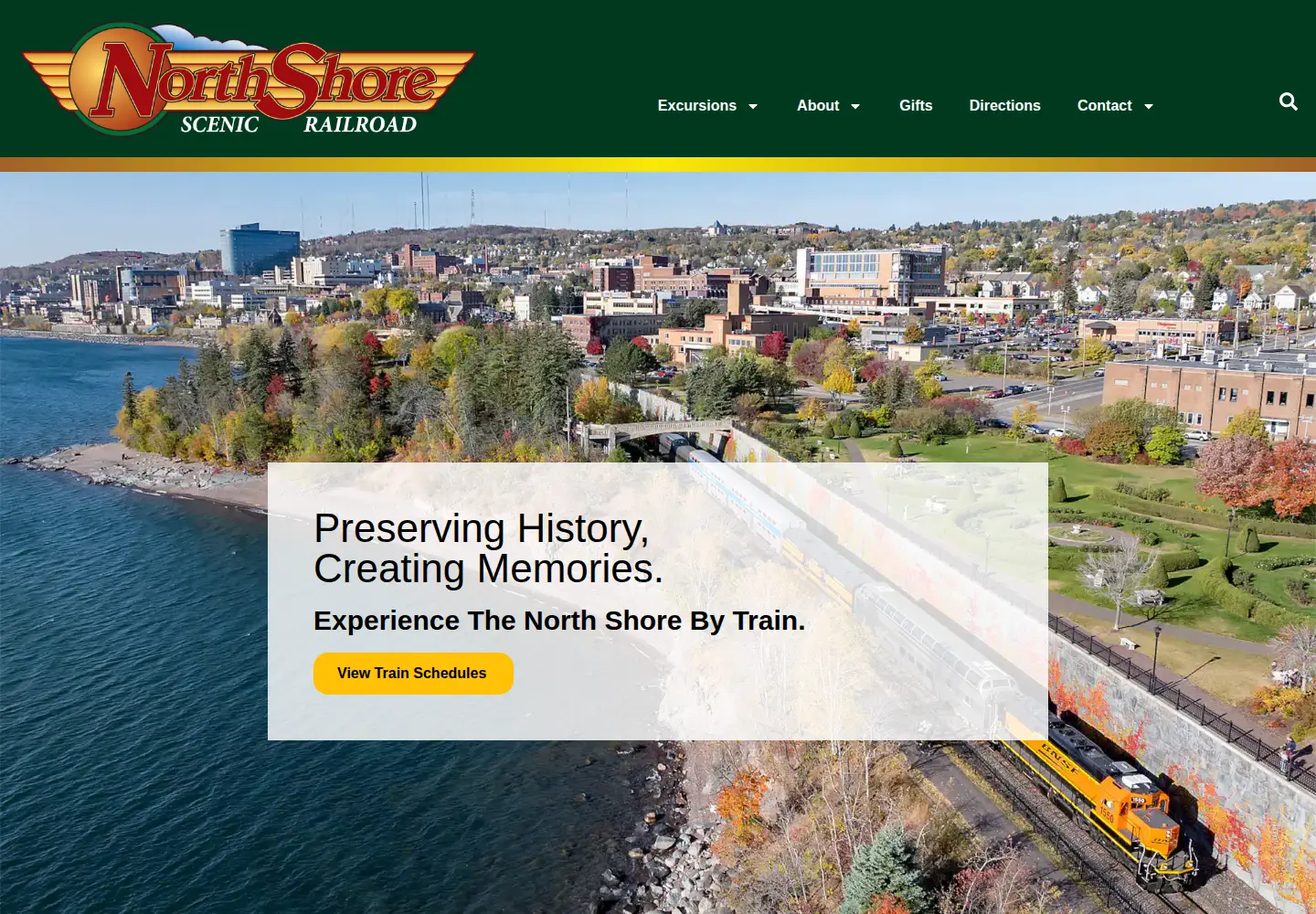 Screenshot of duluthtrains.com
