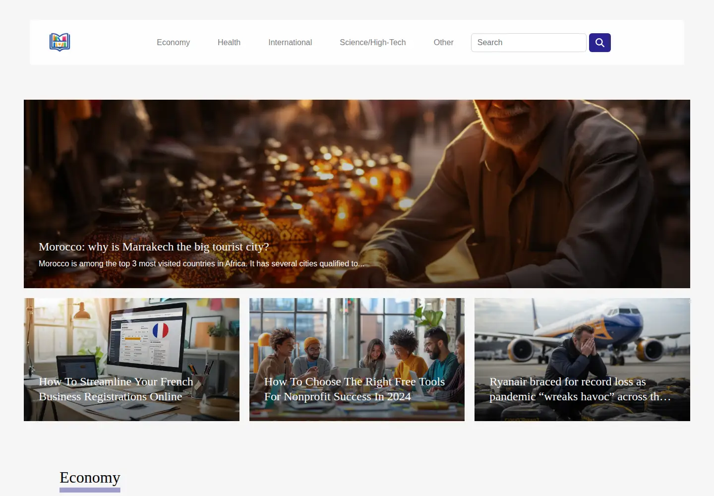 Screenshot of openbookcase.org