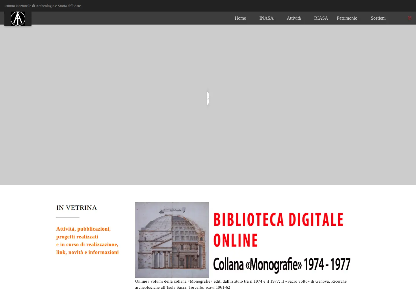 Captured homepage of inasaroma.org in the current scan