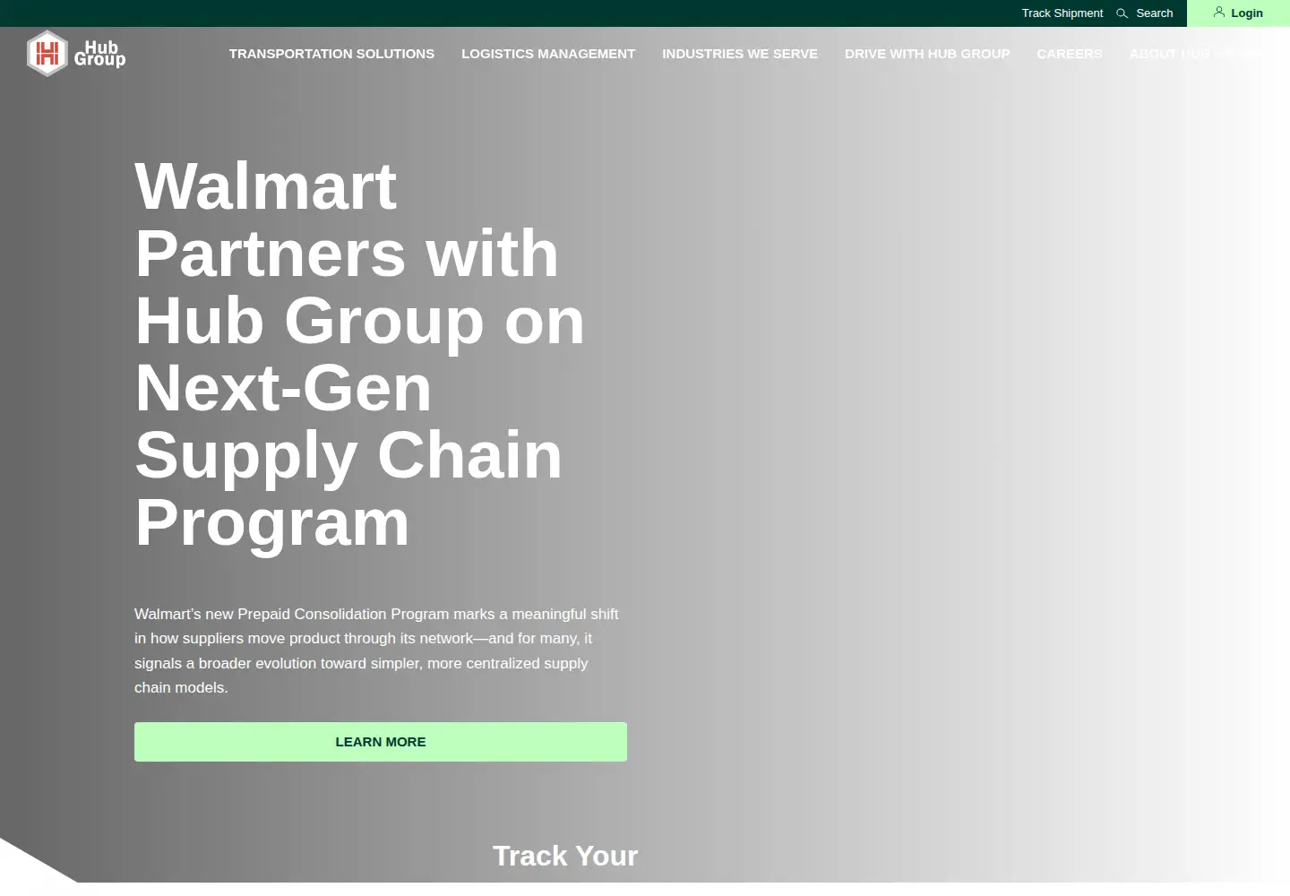 Screenshot of hubgroup.com
