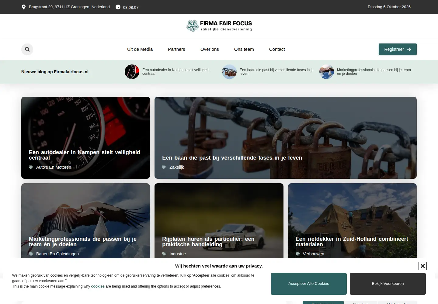Captured homepage of firmafairfocus.nl in the current scan