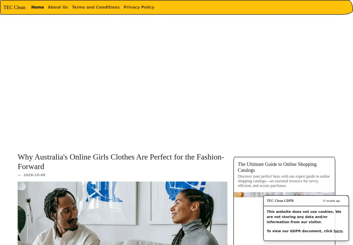 Captured homepage of tecclean.net in the current scan