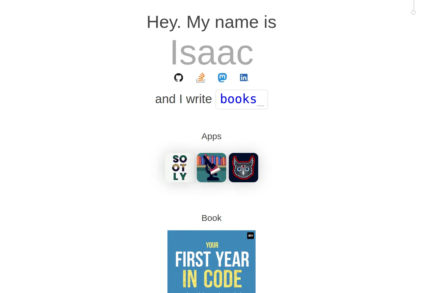 Screenshot of isaaclyman.com