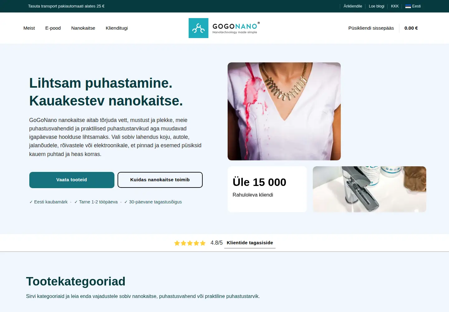 Screenshot of gogonano.com