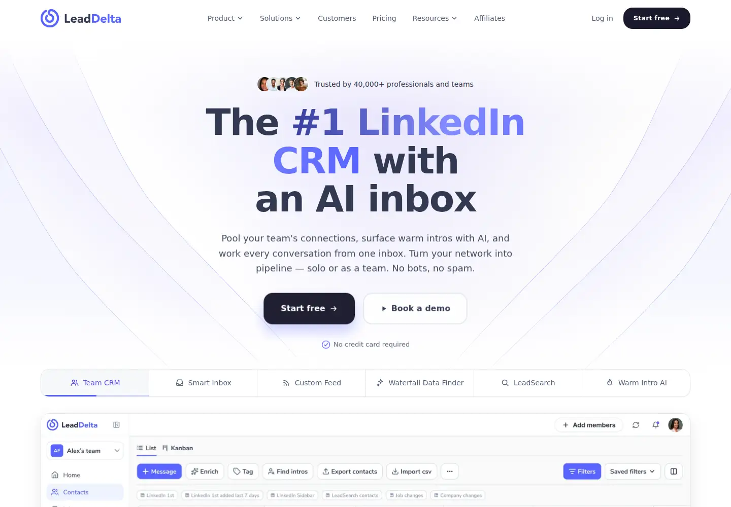 Screenshot of leaddelta.com