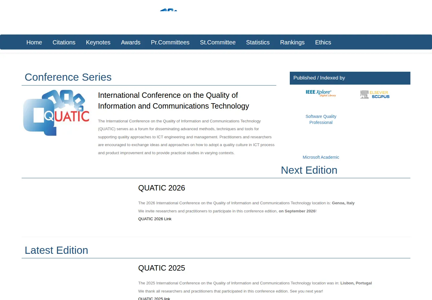 Screenshot of quatic.org