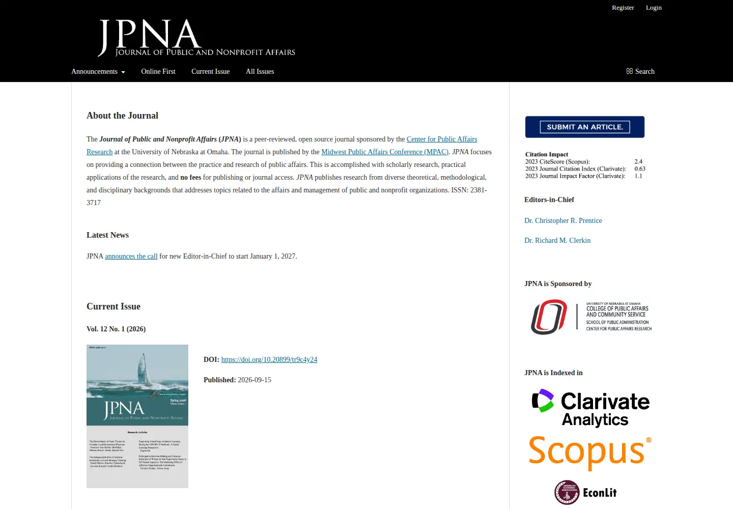 Screenshot of jpna.org