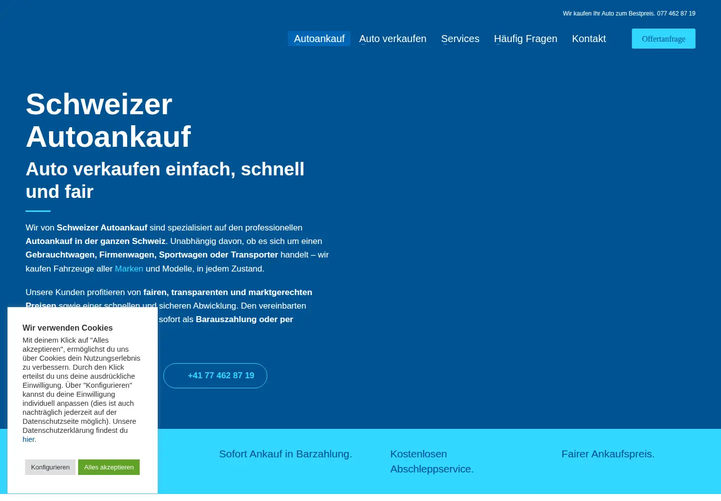 Screenshot of schweizerautoankauf.ch