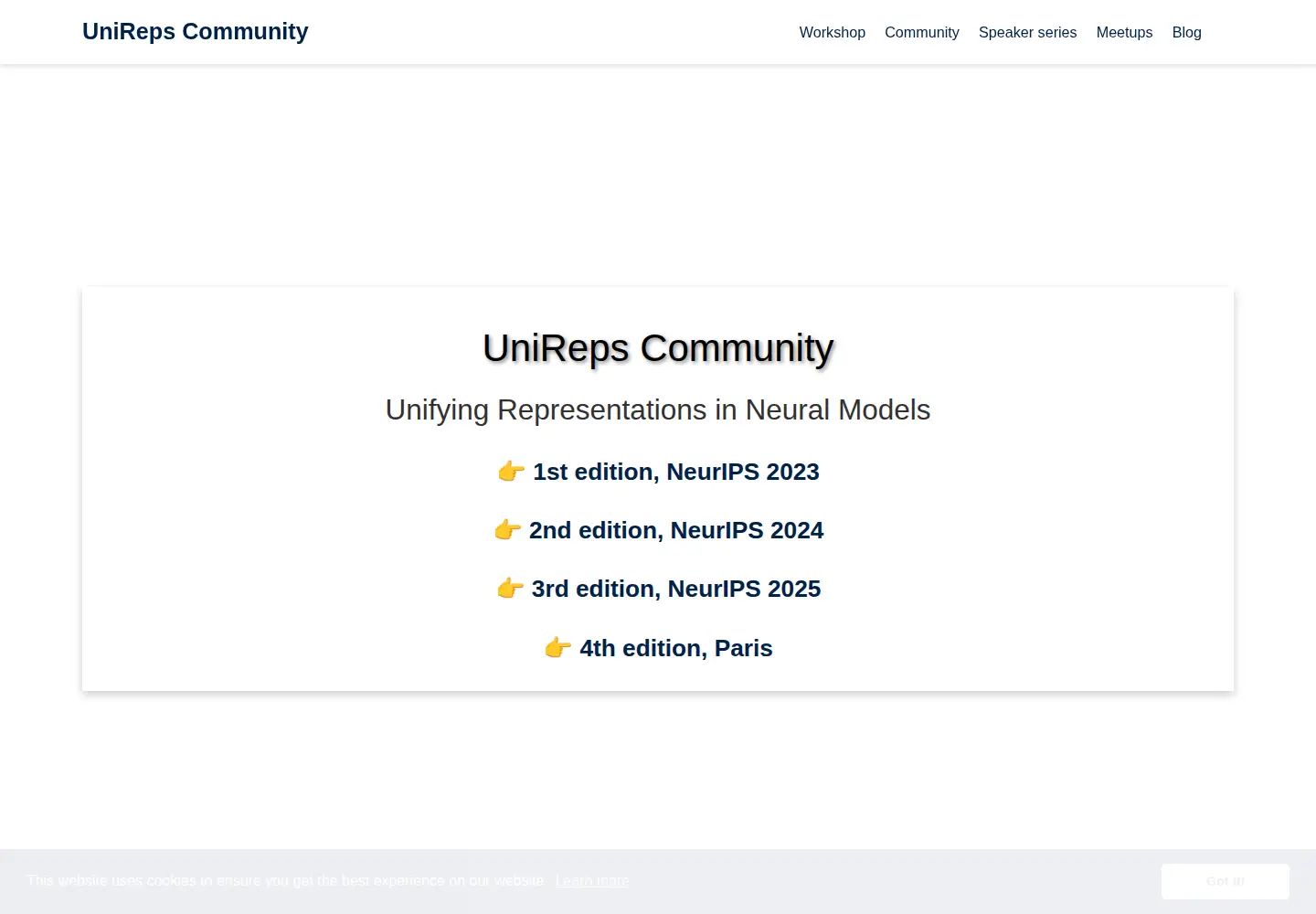Screenshot of unireps.org