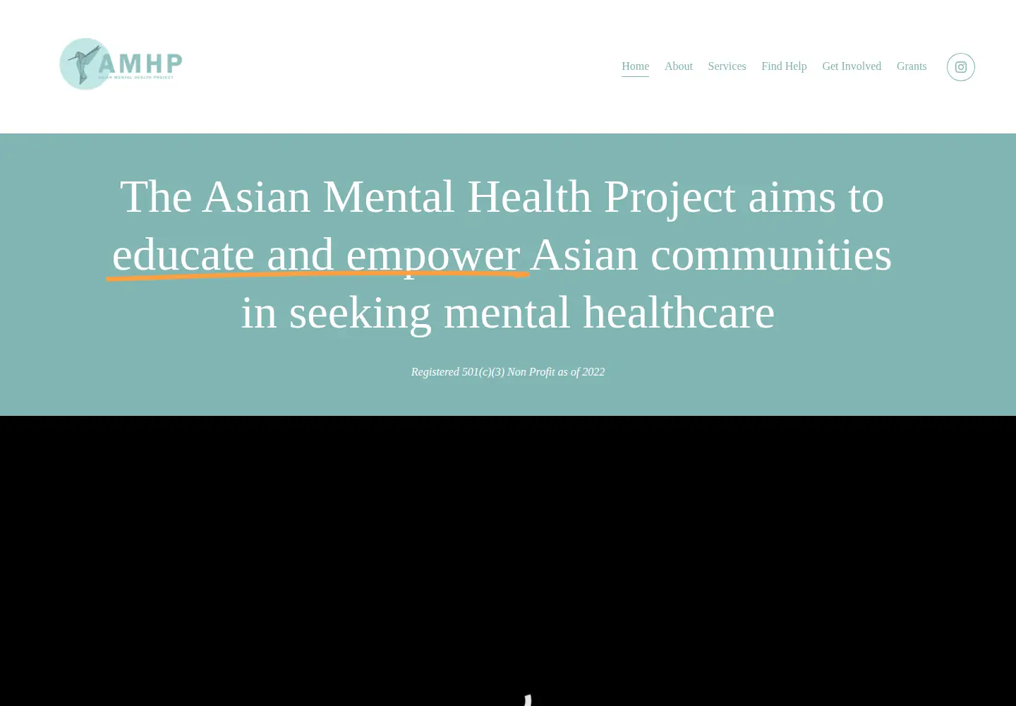 Captured homepage of asianmentalhealthproject.com in the current scan