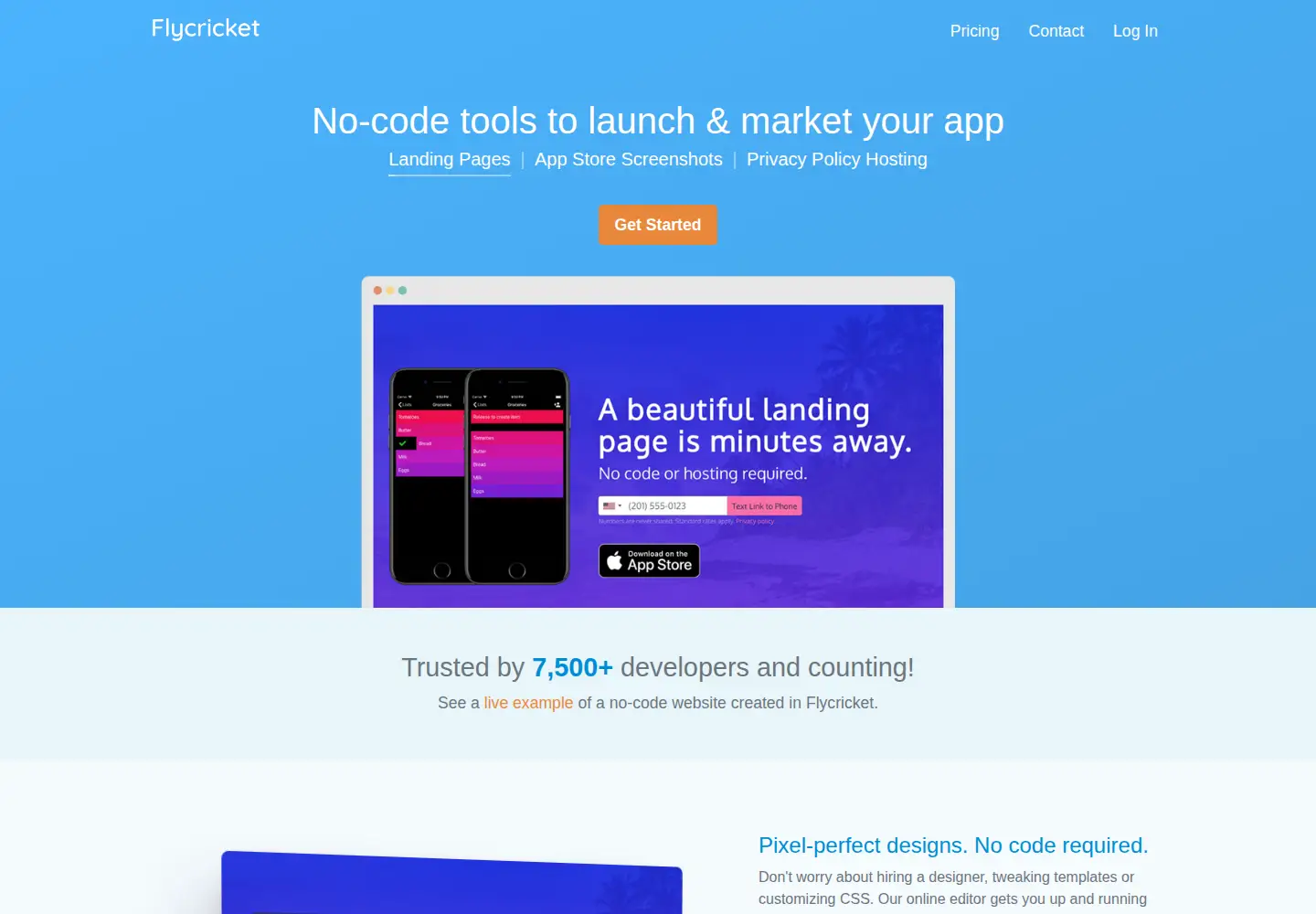 Screenshot of flycricket.com