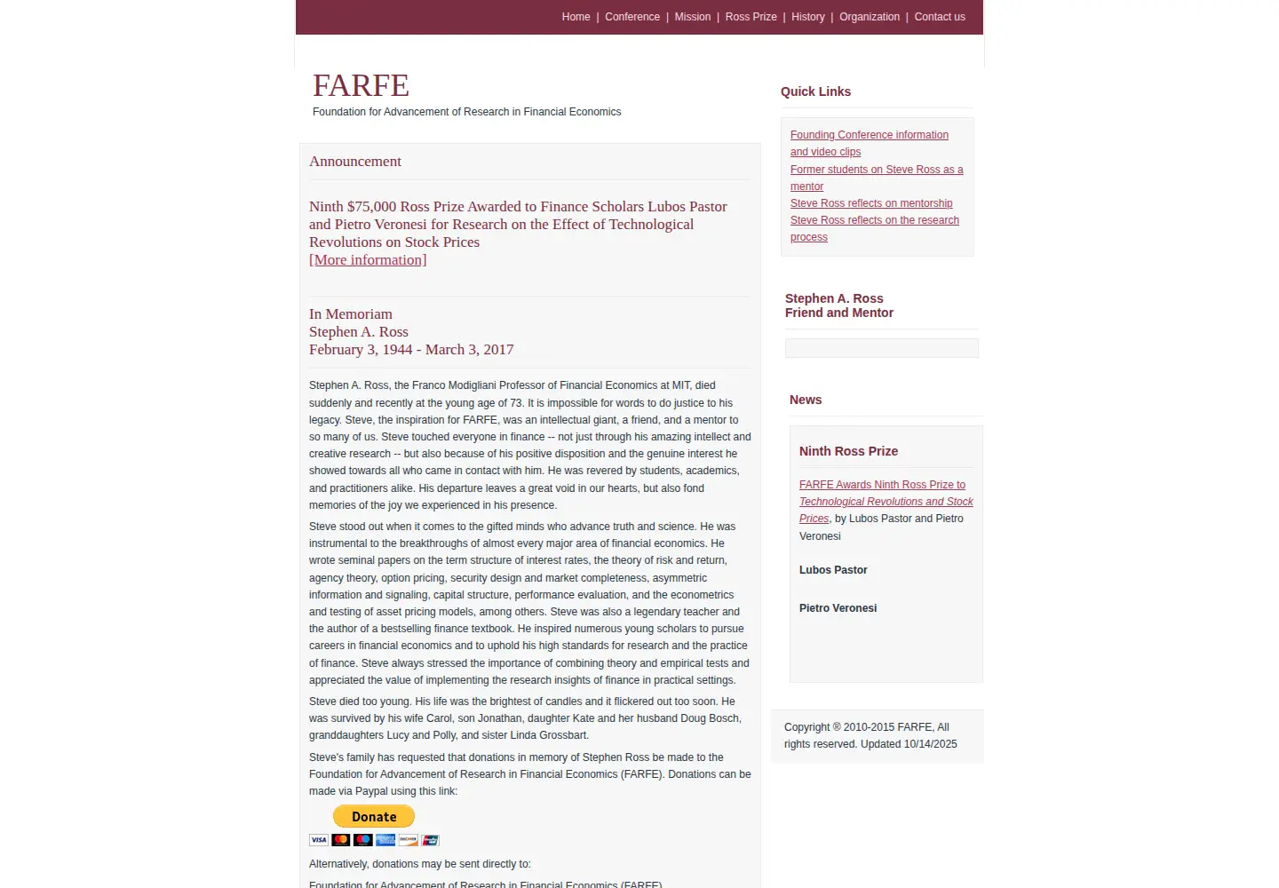 Screenshot of farfe.org