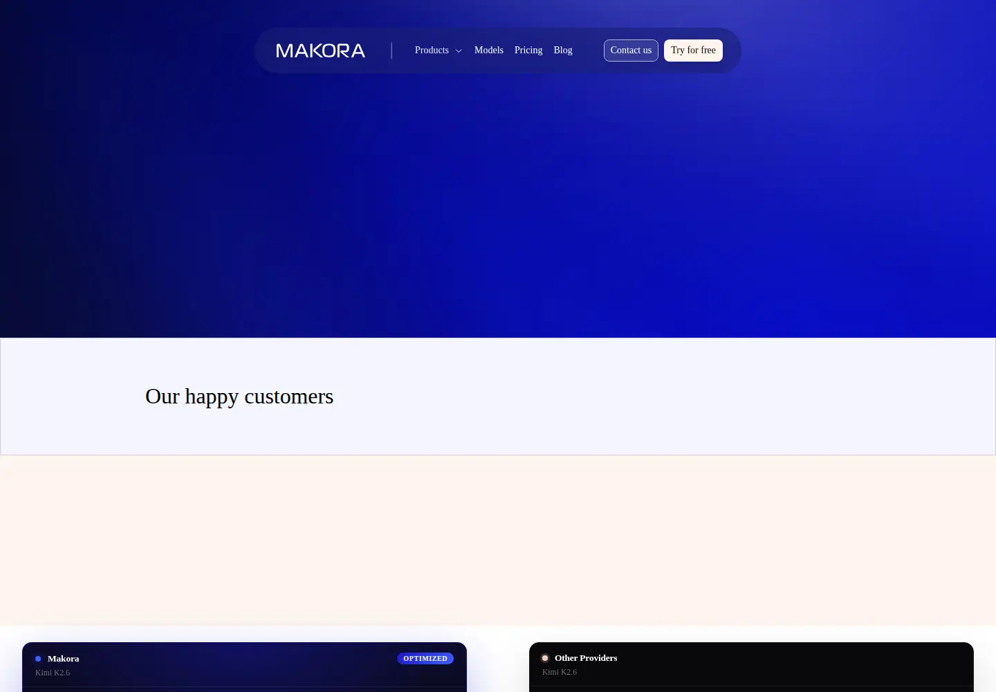 Screenshot of makora.com